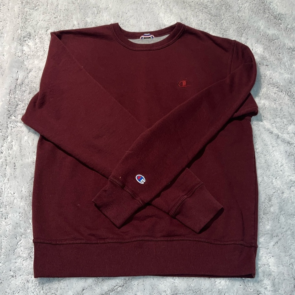 (M) Maroon Champion Crewneck